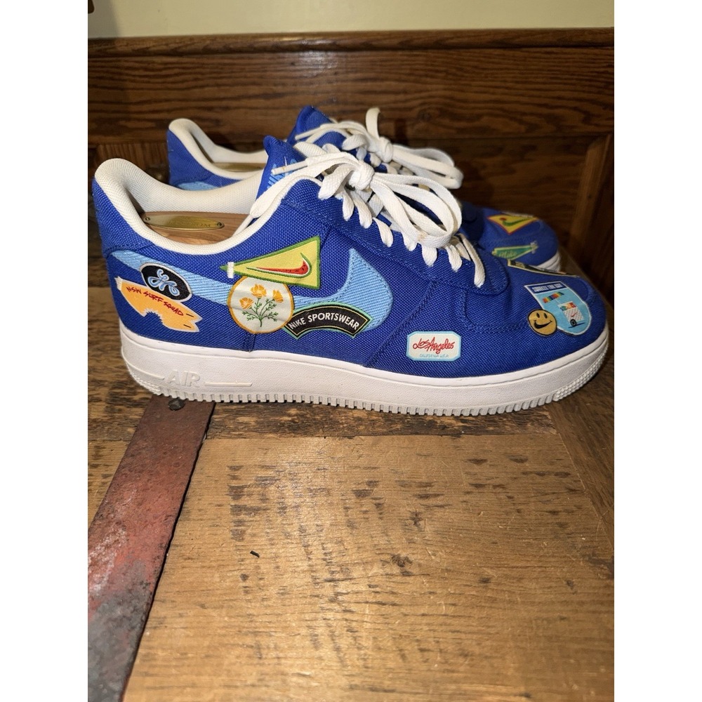 Nike Air Force 1 '07 Prm Los Angeles Patched Up Blue Size 10.5 - DX2304-400